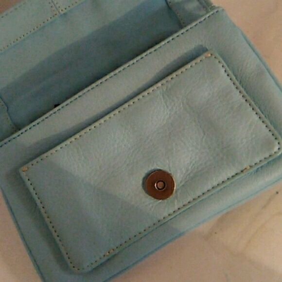 Talbots Leather  Turquoise Mini Bag - Picture 6 of 9